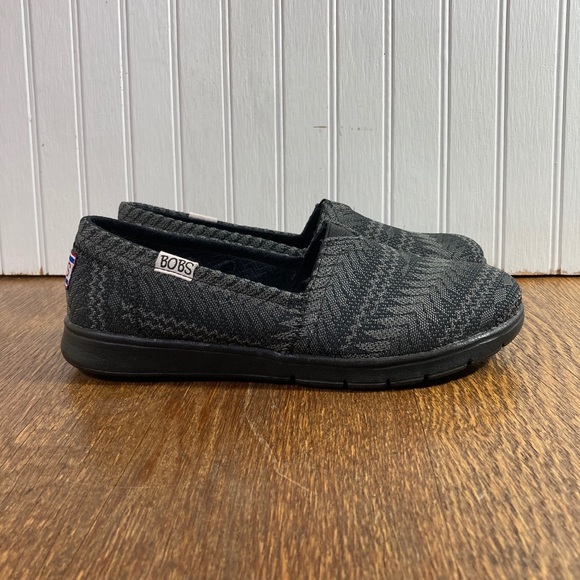 Skechers Shoes - Bobs by Skechers Black/Grey Slip On Women’s 6.5